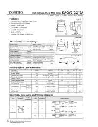 Datasheet KAQV210A manufacturer COSMO
