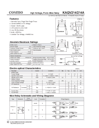 Datasheet KAQV214 manufacturer COSMO