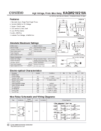 Datasheet KAQW210A manufacturer COSMO
