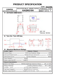 Datasheet KAQW210H manufacturer COSMO
