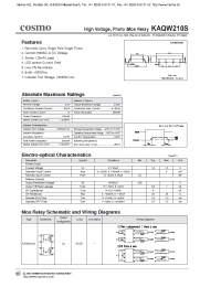 Datasheet KAQW210S manufacturer COSMO