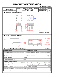 Datasheet KAQW213H manufacturer COSMO