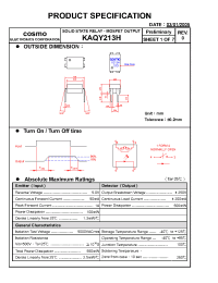 Datasheet KAQY213H manufacturer COSMO