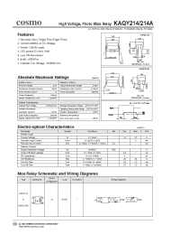 Datasheet KAQY214A manufacturer COSMO