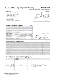 Datasheet KAQY214S manufacturer COSMO