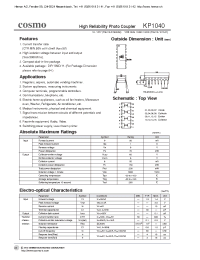 Datasheet Kp1040F manufacturer COSMO