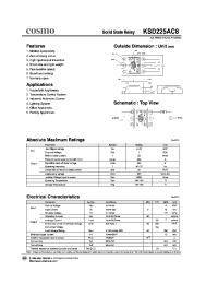 Datasheet KSD225AC8 manufacturer COSMO