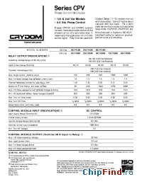 Datasheet 25CPV120 manufacturer Crydom