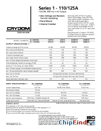 Datasheet A24125PG manufacturer Crydom