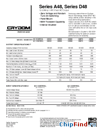 Datasheet A4825 manufacturer Crydom