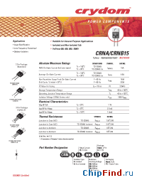 Datasheet CRNA15-1000 manufacturer Crydom