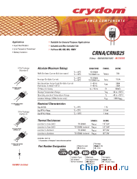 Datasheet CRNA25-1000 manufacturer Crydom
