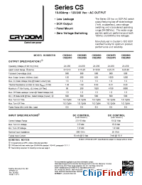 Datasheet CSE2410-10 manufacturer Crydom
