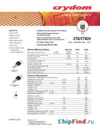 Datasheet CTA24-800B manufacturer Crydom