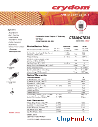 Datasheet CTA30-800B manufacturer Crydom