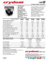 Datasheet CWA4810 manufacturer Crydom