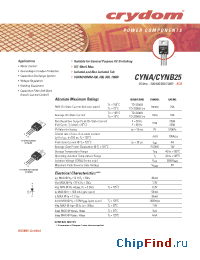 Datasheet CYNA25 manufacturer Crydom