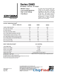 Datasheet D06D100 manufacturer Crydom