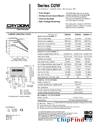 Datasheet D2W202F manufacturer Crydom