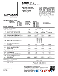 Datasheet F1827CCD600 manufacturer Crydom
