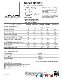 Datasheet H12WD4875 производства Crydom