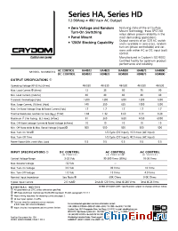 Datasheet HD4875-MS1 manufacturer Crydom