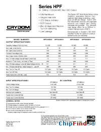 Datasheet HPF240D30S manufacturer Crydom