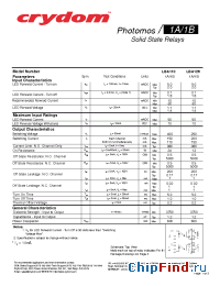 Datasheet LBA126 manufacturer Crydom