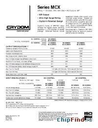 Datasheet MCX240D5R manufacturer Crydom