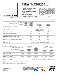 Datasheet PF240D25R производства Crydom