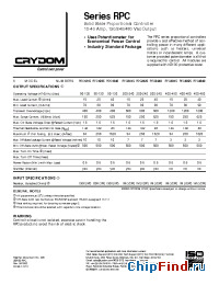 Datasheet RPC1215 manufacturer Crydom