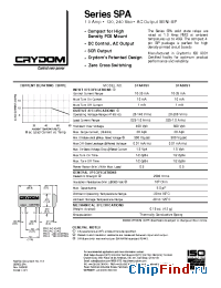 Datasheet SPA4191 manufacturer Crydom