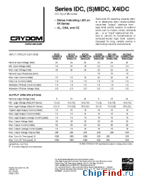 Datasheet X4IDC24D manufacturer Crydom