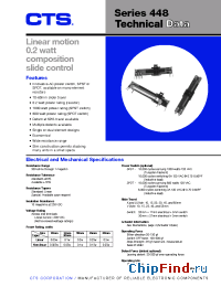 Datasheet 448UA2102ADN manufacturer CTS