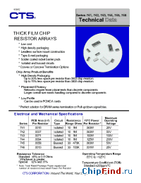 Datasheet 742C163101J manufacturer CTS