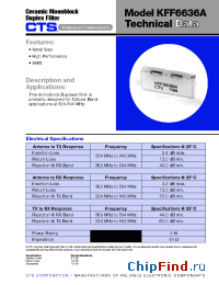 Datasheet KFF6636A manufacturer CTS