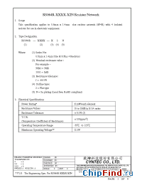 Datasheet 8P4R-0201x4 manufacturer Cyntec