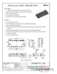 Datasheet IM15400 manufacturer Cyntec