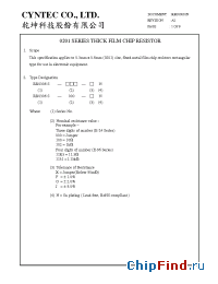 Datasheet RR0306 manufacturer Cyntec