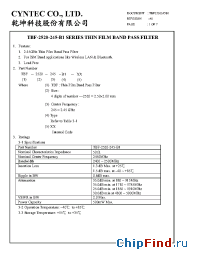 Datasheet TBF-2012-245-R1 manufacturer Cyntec