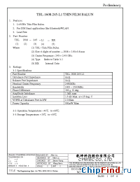 Datasheet TBL1608-245-L1 manufacturer Cyntec