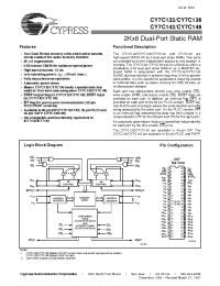Datasheet 7C136-45 manufacturer Cypress