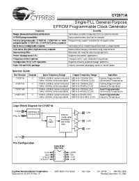 Datasheet CY2071ASC-XXX manufacturer Cypress