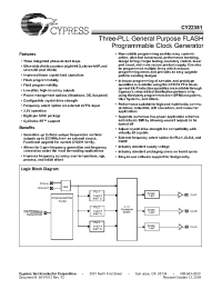 Datasheet CY22381SXC-JWK manufacturer Cypress