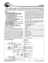 Datasheet CY2273A-3 manufacturer Cypress