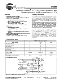 Datasheet CY2280-1 производства Cypress