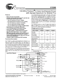 Datasheet CY2285-2 manufacturer Cypress