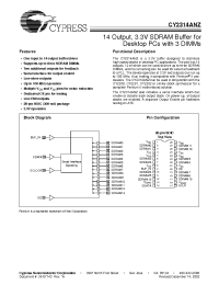 Datasheet CY2314ANZSC-1 manufacturer Cypress