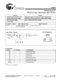 Datasheet CY2411 manufacturer Cypress