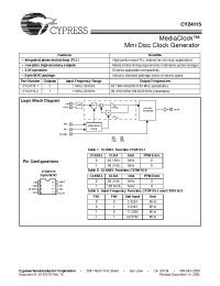 Datasheet CY24115-1 manufacturer Cypress
